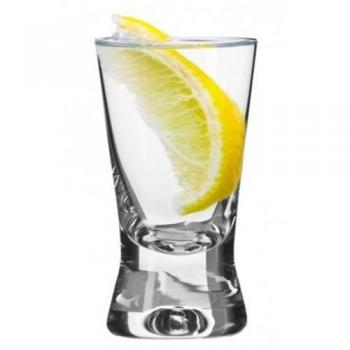 Juego de 6 vasos de chupito de vidrio transparente para vodka y tequila - 25ml, aptos para lavavajillas