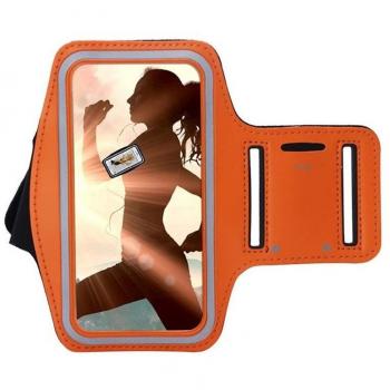 Brazalete deportivo Oneplus 5t de neopreno antideslizante anti-sudor funda deportiva Oneplus 5t brazalete Oneplus 5t funda brazalete Oneplus 5t soporte para llaves cable tarjetas naranja
