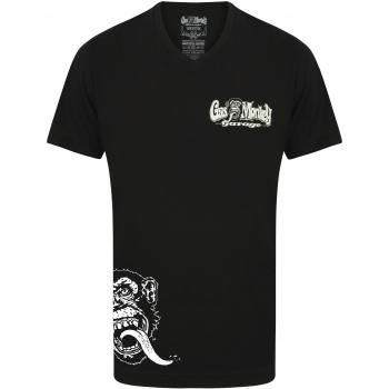 Gas Monkey Garage Camiseta Side Monkey Negro, Negro, L