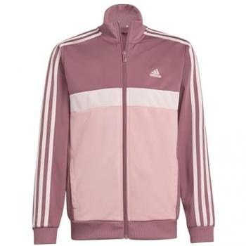 Adidas Essentials 3-Stripes Tiberio Children's Tracksuit, Recycled Polyester, Pink