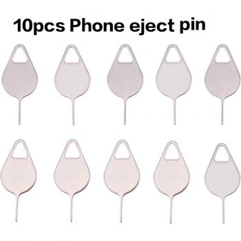 Juego de 10 Piezas de Herramienta Extractora de Tarjeta SIM delgada para Smartphones - Incluye Abrelatas de Aguja para Samsung, Galaxy, Xiaomi e iPhone
