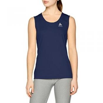 Odlo cardada Camiseta para Mujer, Mujer, Color Diving Navy, tamaño FR : L