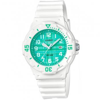 Casio LRW-200H-3CVDF Reloj Analógico de Pulsera para Mujer con Correa de Resina, Color Blanco, 39mm