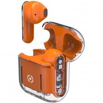Celly SHEER Auriculares True Wireless Stereo (TWS) Dentro de oído Llamadas/Música Naranja, Transparente