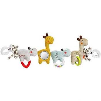 Cadena para carro de bebé Loopy & Lotta - Juguete flexible con figuras adorables, 45 cm