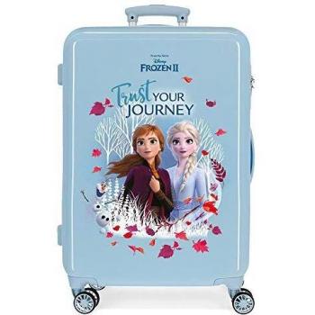 Disney Frozen Trust your journey Maleta mediana Azul 48x64x26 cms Rígida ABS Cierre combinación 61L 3,4Kgs 4 ruedas dobles
