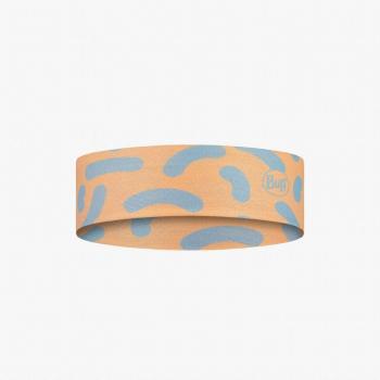 Cinta de pelo unisex Buff Coolnet UV+ Slim Headband Boost Graphite naranja pálido azul