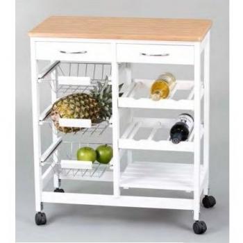 Kit Closet 7040028001 - Carro de cocina completo, madera/blanco, 76 x 37 x 67