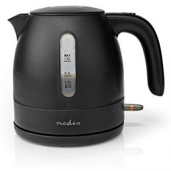 NEDIS KAWK300EBK Hervidor eléctrico | 1 L | Rotación de 360° | Negro