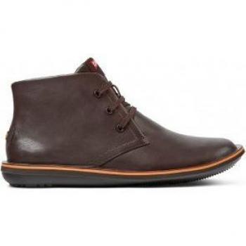 Camper Beetle Men's Ankle Boots - Brown Smooth Leather, Size 42