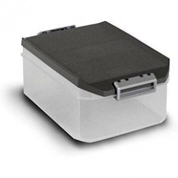 Tatay Caja Almacenaje Multiusos con Tapa, 4.5 L de Capacidad, Con Asas, de Polipropileno, Libre de BPA, Gris, Medidas 12 x 30 x 19 cm