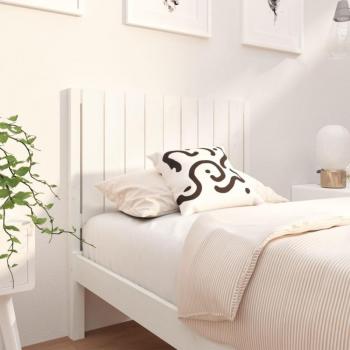 Cabecero para cama madera maciza de pino blanco 95,5x4x100 cm