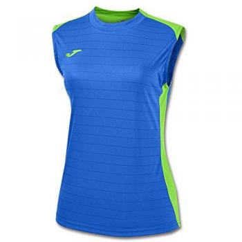 Joma 900246.720 - Camiseta de equipación Tirantes para Mujer, Color Azul Royal/Verde flúor, Talla M