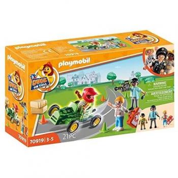 PLAYMOBIL Duck on Call 70919 Action Ambulance Pilot Rescue Set