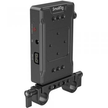 SmallRig V-Mount Battery Adapter Plate with Dual Rod Clamp (Basic Version)