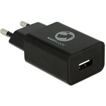 Cargador USB Tipo A 5V 2.4A Negro Navilock 62847