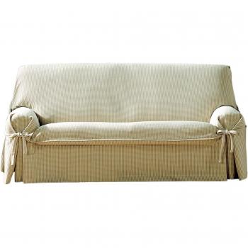 Eysa Giovanna Funda Universal Lazos de 2 plazas, Tela, Beige, 43 x 9 x 37 cm