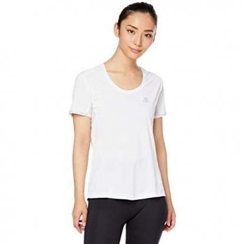 SALOMON Agile SS tee Camiseta Deportiva de Manga Corta, Mujer, Blanco, M