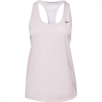 Camiseta sin mangas de training Reebok Mesh Back W Frost Berry para mujer en color blanco