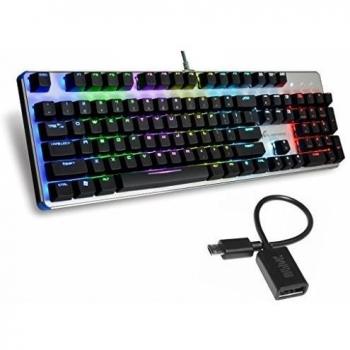 Qisan® USB con cable mecánico Armor teclado para juegos con retroiluminación vienen con libre Android Micro USB 2.0 Datos OTG Cable