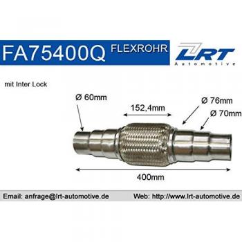 Tubo Flexible LRT FA75400Q para Sistema de Escape