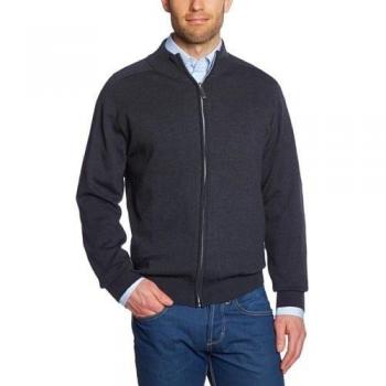 Casamoda - Cárdigan con cuello mao de manga larga para hombre, talla 4XL, color antracita 074