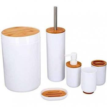 alpina Set de baño y Aseo, Wood, 1