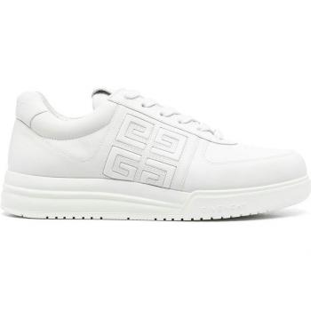 Givenchy Men's G4 Leather Sneakers in White | Size 44 | BH007WH1DEG4100
