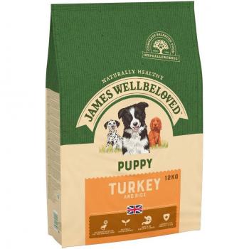 James Wellbeloved Puppy - Pienso para cachorros de pavo y arroz - 12 kg