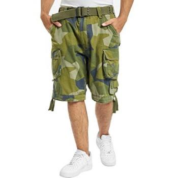 Brandit Pantalones Cortos Savage Vintage Camuflaje Verde Hombre