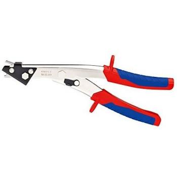 Cizalla para chapa Knipex 90 55 280, niquelada, con mangos multicomponentes, adecuada para hierro, cobre, aluminio y plástico