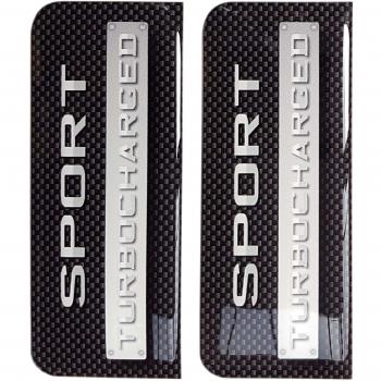 Deporte turbocharged número placa pegatina para carbono 3d resina Gel, curvada