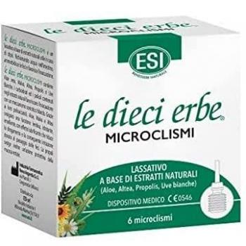 Microclismi Esi Le Dieci Erbe - 6 Pezzi - Laxante Natural a Base de Hierbas