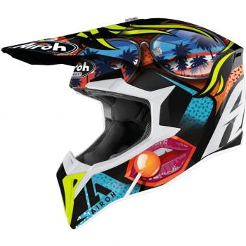 Airoh Casco de Cross Wraap Lollipop Multicolor