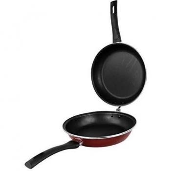 MAGEFESA Praga - Sartén para Tortilla 24cm de Acero vitrificado Exterior Rojo. Antiadherente bicapa Reforzado, aptas para Todo Tipo de cocinas, Especial inducción. 50% de Ahorro energético.