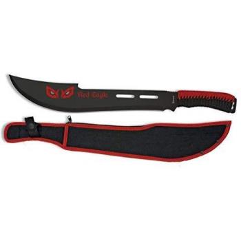 Machete Cortacañas Albainox Red Eagle de 45 cm con Mango Encordado y Funda de Nylon