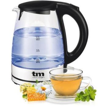 TM Electron TMPKT014 Hervidor Kettle Jarra de Cristal 1,7L 2000W Vidrio de Borosilicato