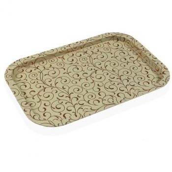 Bandeja Versa Serpentine Metal 32 x 1,5 x 34 cm