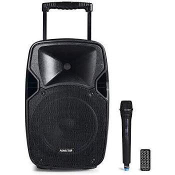 Altavoz Amplificado Fonestar Malibu-110L Portátil con Micrófono 20W RMS Negro