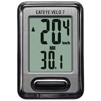 CatEye Velo 7 Cuentakilometros, Unisex Adulto, Negro, Talla Única