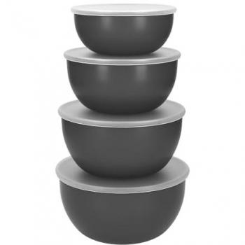 Soporte para Tazas de Acero Inoxidable con Base de Madera de Haya - 31.5cm - Color Gris