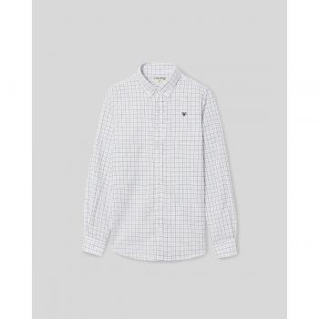 Silbon - Camisa de niño regular fit de cuadros azules y blancos