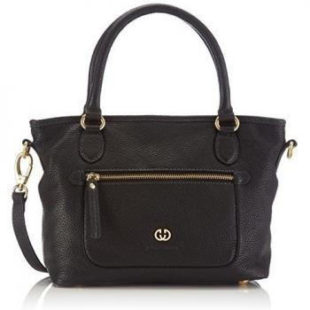 Gerry Weber Napoli Handbag - Bolso de mano de cuero mujer, color negro, talla 33x21x13 cm