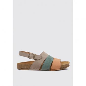 Sandalias de Piel N5798 Balance multicolor para mujer, planas, combinadas