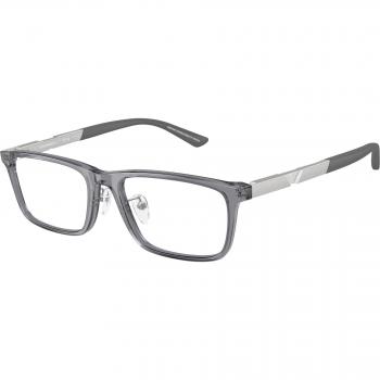 Emporio Armani EA3251D 6206 Gafas de Vista Acetato Gris Transparente Cuadradas Ajuste Asiático