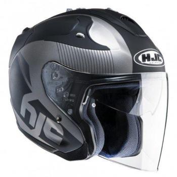 HJC NC Casco per Moto, Hombre, Negro, L