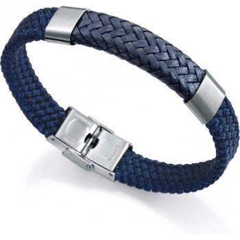 Pulsera Viceroy Magnum de Piel Azul con Acero y Nylon Trenzado