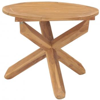 vidaXL Garden Dining Table Ø90x75 cm Solid Teak Wood