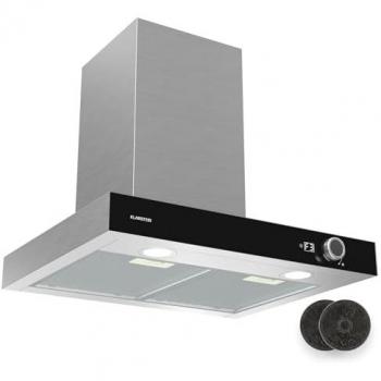 Campana Extractora Klarstein AirNova 60 cm | Recirculación y Extracción de Aire | Eficiencia Energética A++ | 110 W | 620 m³/h