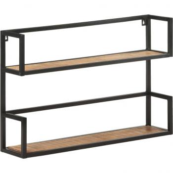 Rough Mango Wood Wall Shelf 31.5x7.9x23.6 and 80x20x60 cm